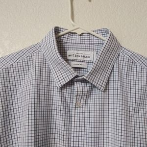 Mizzen+Main XL Trim Fit Blue Dress Shirt
